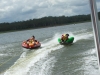 Mayal and Nicole boating at Tinaroo Lake Atherton Tablelands Far North Queensland